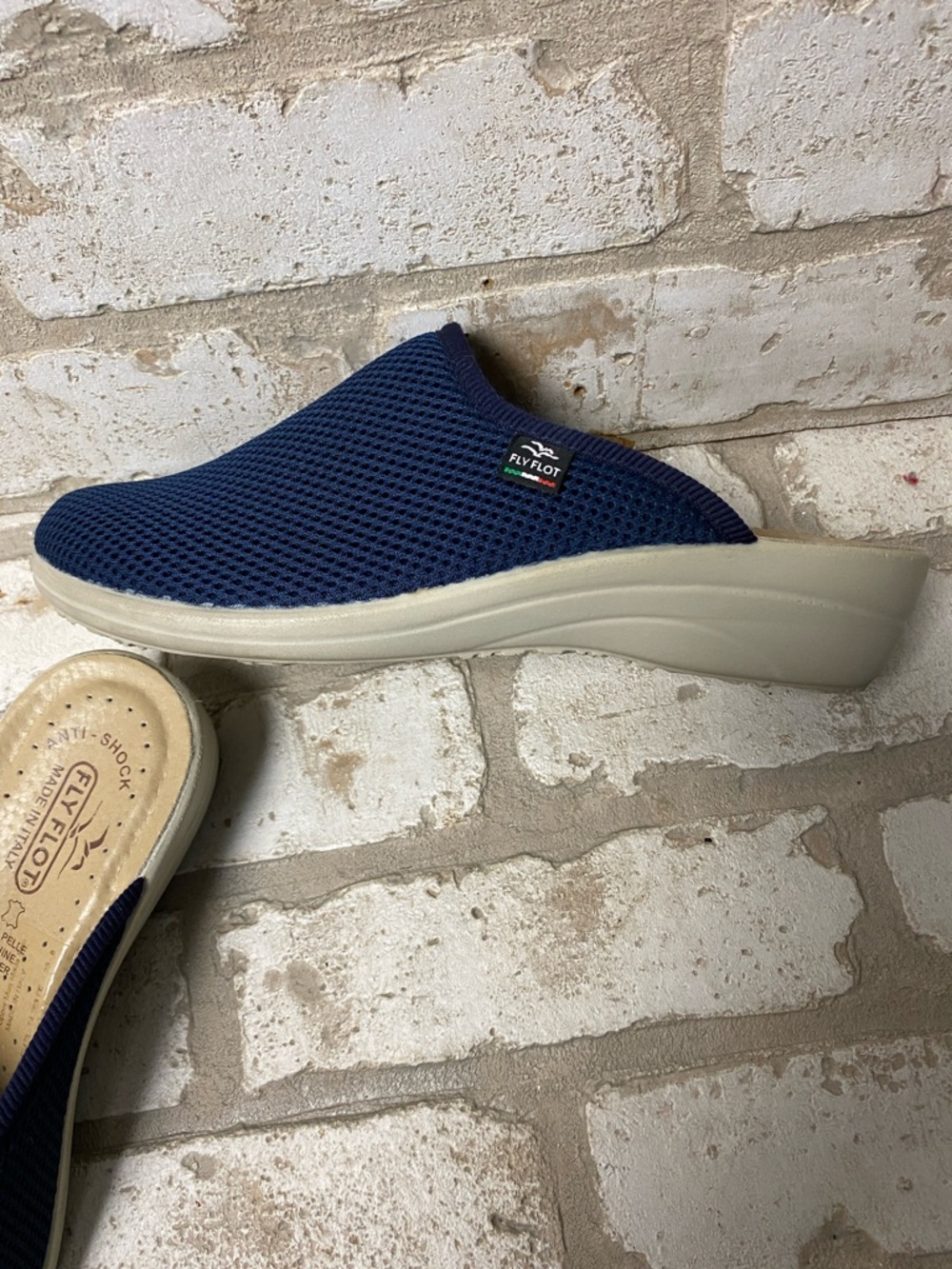 Fly Flot Women’s Navy Slip-On Sandal - Picture 2 of 4